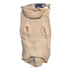 Dogs trendy‎ TopPaw white small turtle neck sweater new with tags.